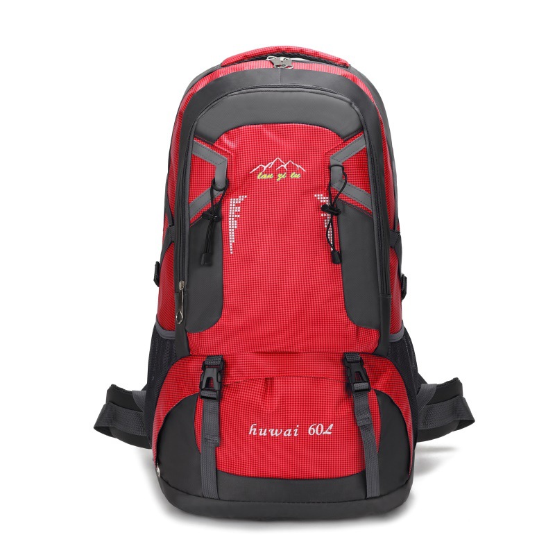 V888-ELOSUNG11500-209369-00 Large 60L Red Waterproof Hiking Backpack for Travel, Camping, and Outdoor Adventures - Durable and Lightweight - Image 1