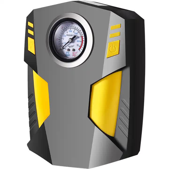 V888-ELOSUNG11679-209694-00 Portable 12V Tire Inflator with LED Light, 120W Air Compressor for Cars, Motorcycles, Bikes, and Inflatables - Image 1