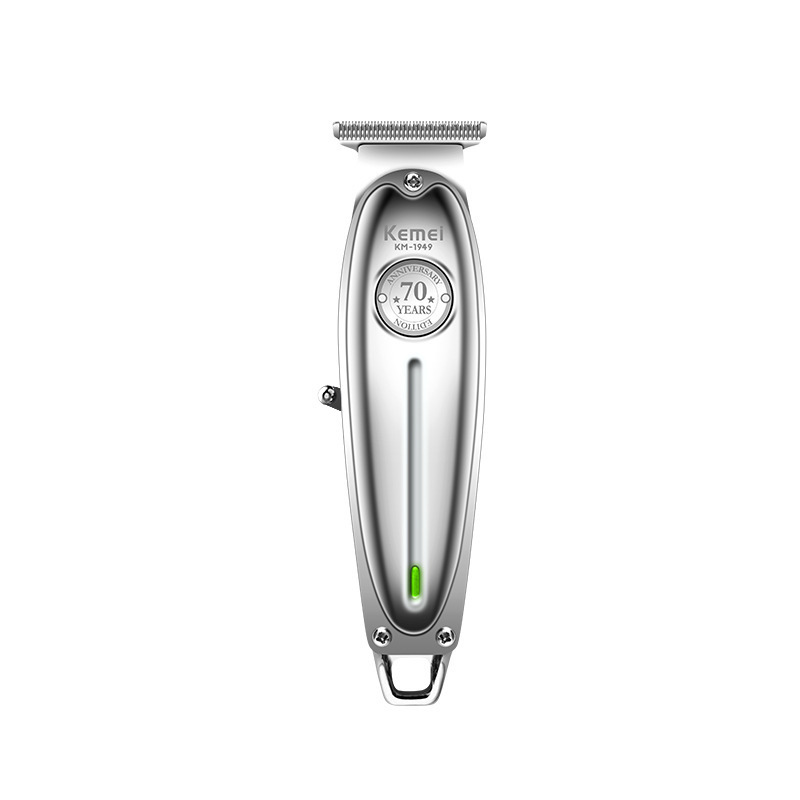 V888-ELOSUNG11920-210698-00 Silver KM-1949 Professional Hair Clipper - Electric Hair Trimmer for Styling & Carving with Precision Blades - Image 1