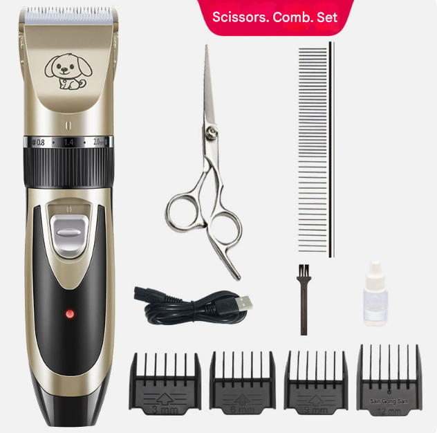 V888-ELOSUNG12212-210769-00 Silent Pet Hair Clipper - Electric Grooming Clippers for Dogs & Cats - Image 1