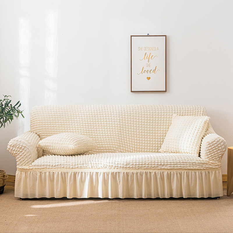 V888-ELOSUNG1242-202487-00 Elastic sofa cover, wax white (90-140cm) - Image 1