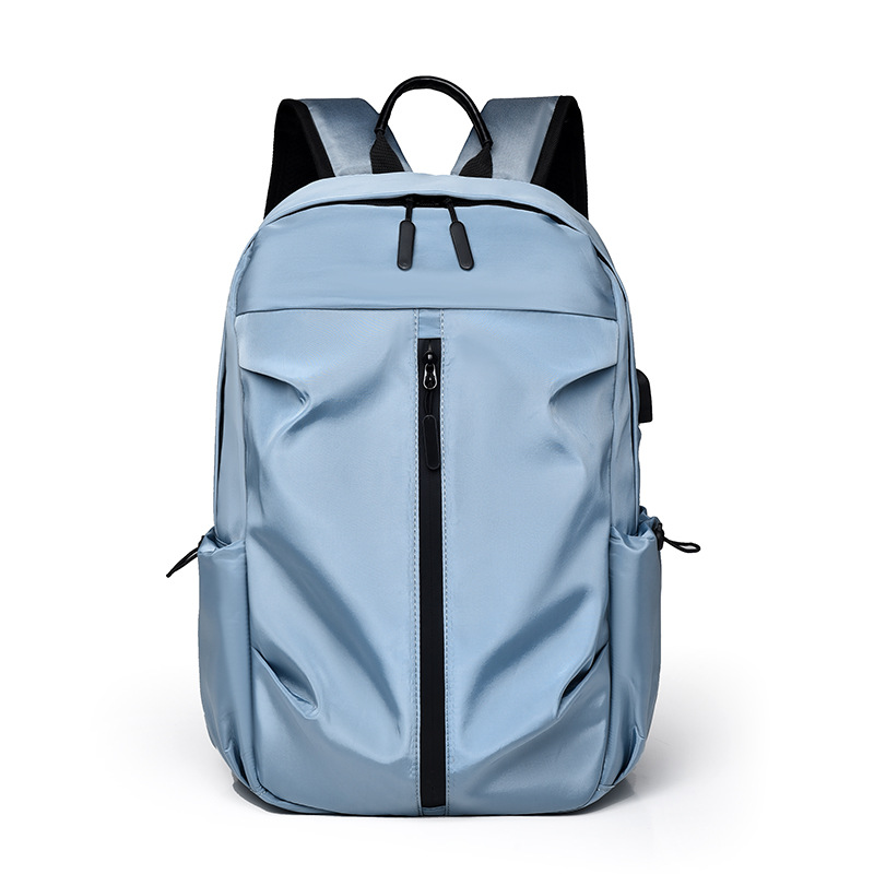 V888-ELOSUNG12427-212060-00 Sky Blue Business Casual Laptop Backpack with USB Charging Port - Travel, Work, and Student Use - Image 1