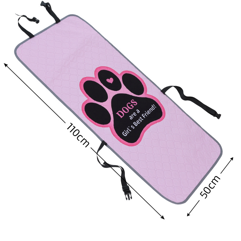 V888-ELOSUNG12719-212820-00 Pink Dog Car Seat Cover - Waterproof & Scratch-Resistant Pet Seat Protector - Image 1