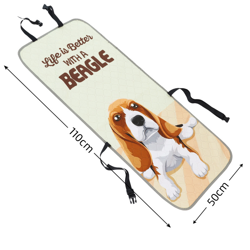 V888-ELOSUNG12720-212819-00 Beige Dog Car Seat Cover - Waterproof & Scratch-Resistant Pet Seat Protector - Image 1