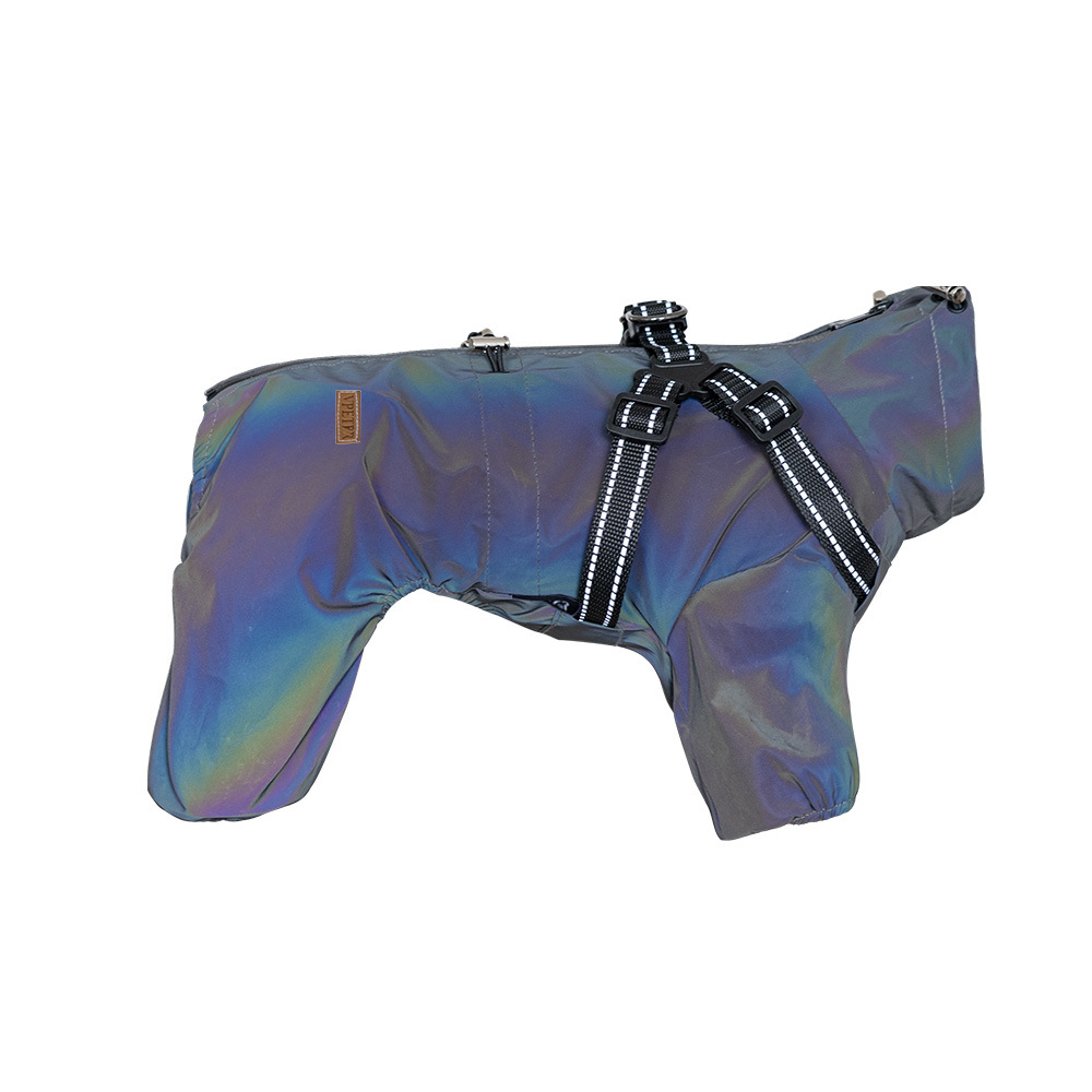 V888-ELOSUNG12805-213359-00 XXL Laser Adjustable Waterproof Reflective Dog Raincoat with Harness Design - Image 1