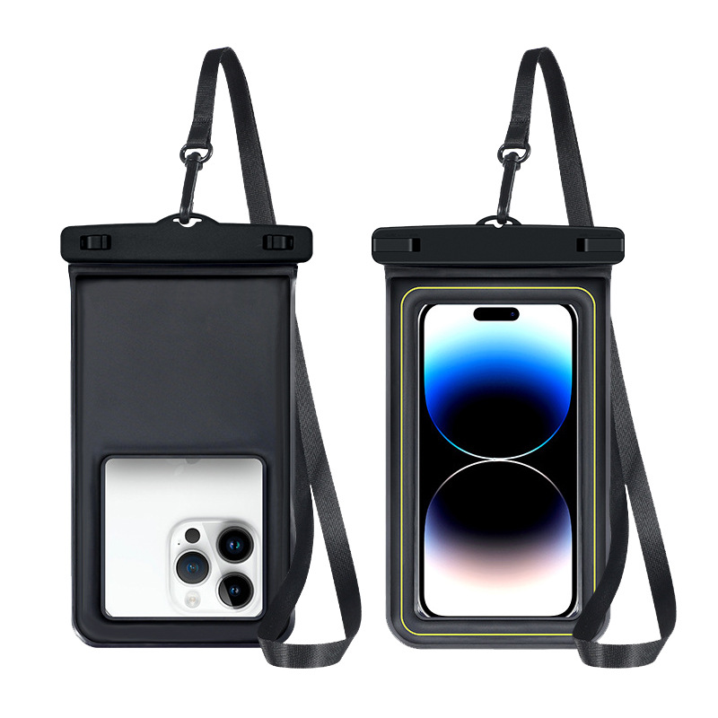 V888-ELOSUNG12824-213631-00 Black Floating Waterproof Phone Pouch - Secure and Durable - Image 1