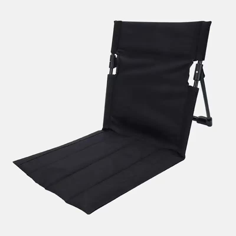 V888-ELOSUNG13208-210718-00 Black Outdoor Folding Lawn Chair with Backrest – Lightweight, Portable Camping Chair, Beach & Park Recliner, Easy-to-Carry for Relaxing Outdoors - Image 1