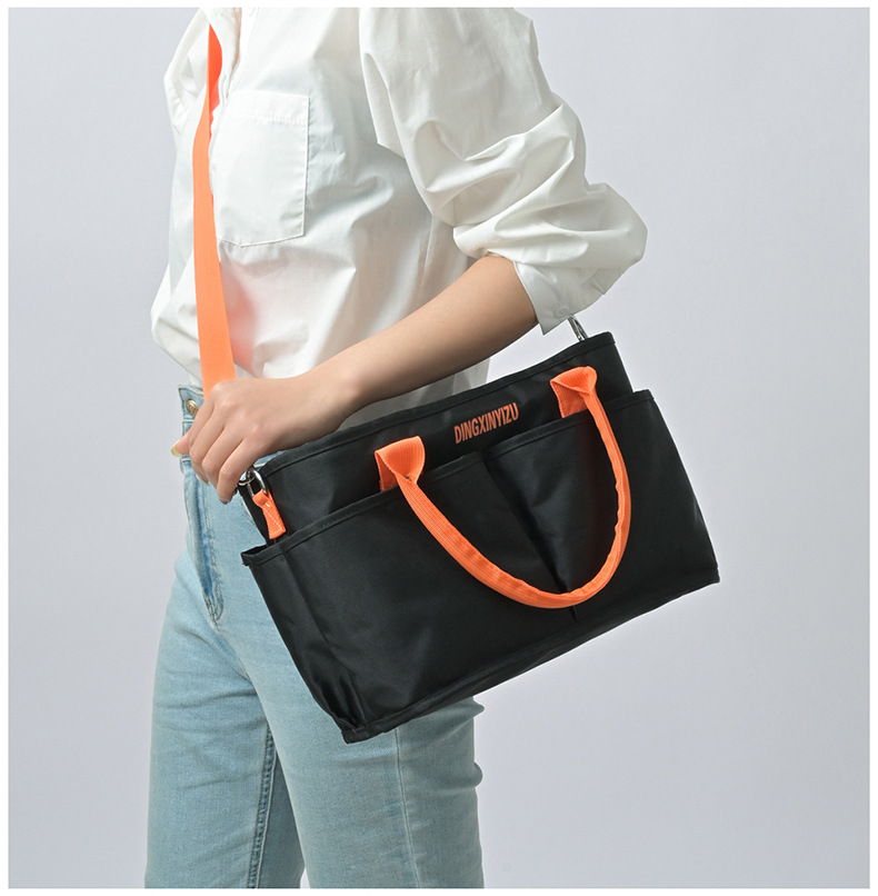 V888-ELOSUNG13423-211861-00 Black Multi-Function Diaper Bag with Insulated Lining, Large Capacity Mommy Bag, Shoulder & Crossbody Baby Bag - Image 1