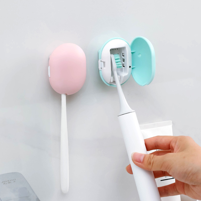 V888-ELOSUNG13654-213482-00 2 Pcs Pink Portable Mini Toothbrush Sanitizer - Compact Travel UV-C Sterilizer for Home and Travel Use - Image 1