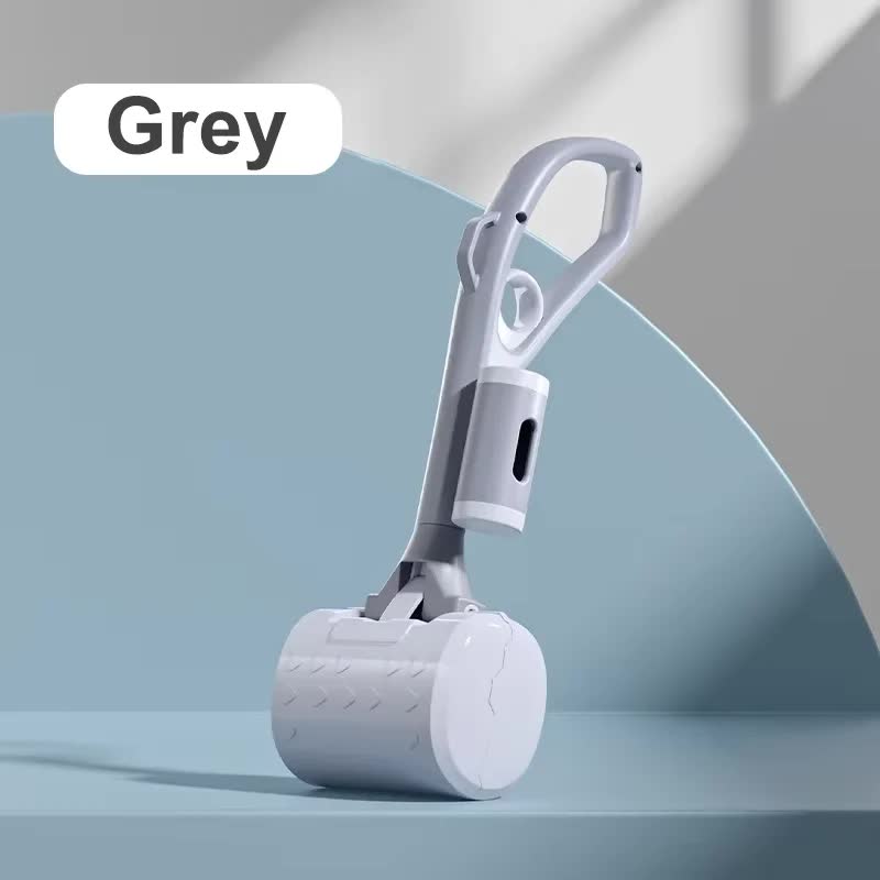 V888-ELOSUNG13873-213038-00 Grey Portable Dog Poop Scooper with Large 9.5cm Opening, Ergonomic Handle, Lightweight 320g Pet Waste Picker for Outdoor Walks - Image 1