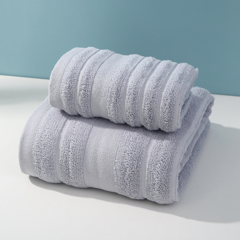V888-ELOSUNG14501-225023-00 Light Grey Premium Soft Cotton Towels Set Absorbent, Quick-Dry, Comfortable and Durable, Available in Multiple Colors - Image 1