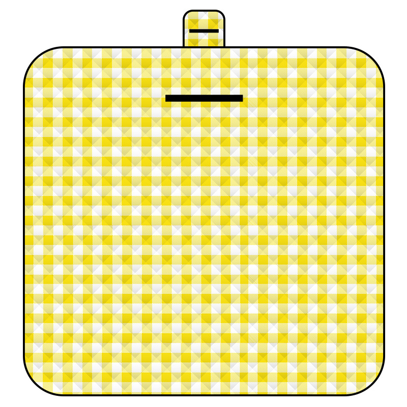 V888-ELOSUNG15056-211891-00 Thickened Waterproof Picnic Blanket - Portable Outdoor Beach Mat for Camping and Hiking 150*200cm(Yellow plaid) - Image 1