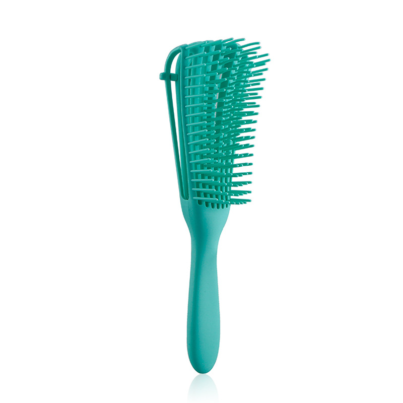 V888-ELOSUNG15108-211758-00 3PCS Green Octopus-Style Detangling Brush - 8 Flexible Arms for Effortless Hair Styling - Image 1