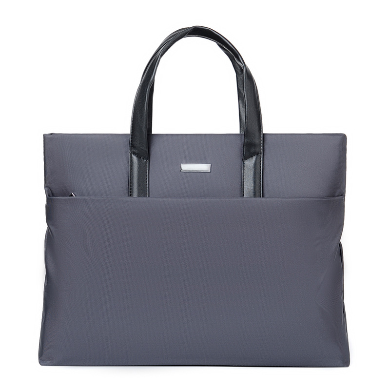 V888-ELOSUNG15233-212545-00 Gray Lightweight Business Tote Bag - Durable and Stylish for Work and Travel - Image 1