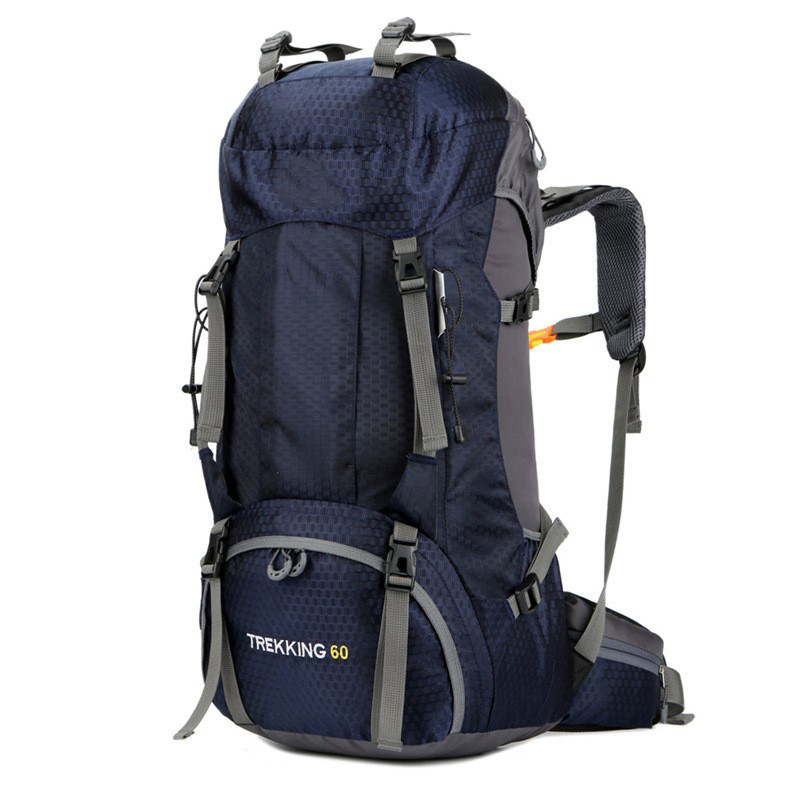 V888-ELOSUNG15470-213845-00 Dark Blue 60L Waterproof Hiking Backpack with Multi-Pocket Design for Outdoor Adventures - Image 1
