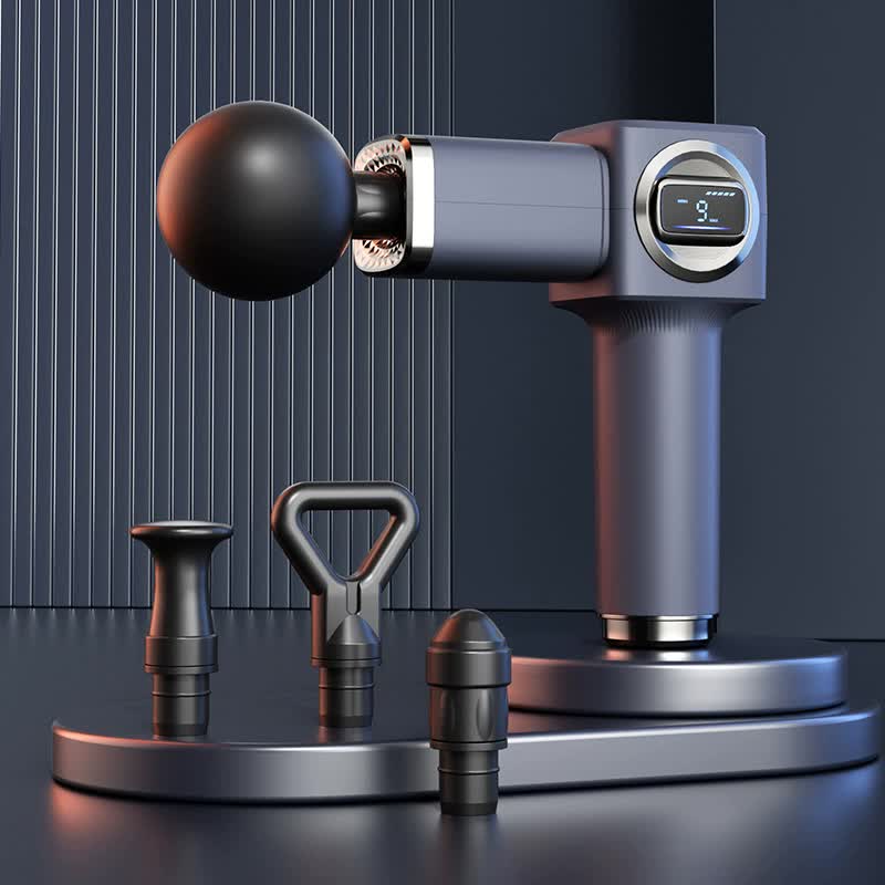 V888-ELOSUNG15524-214595-00 LC-007- blue Professional Massage Gun with LCD Display - Deep Tissue Muscle Massager - Image 1