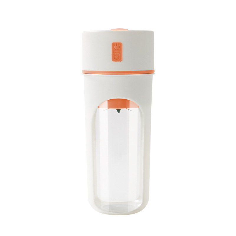V888-ELOSUNG15651-214929-00 Orange Portable USB Rechargeable Juicer Bottle - 2-in-1 Blender and Drink Cup, 480mL - Image 1