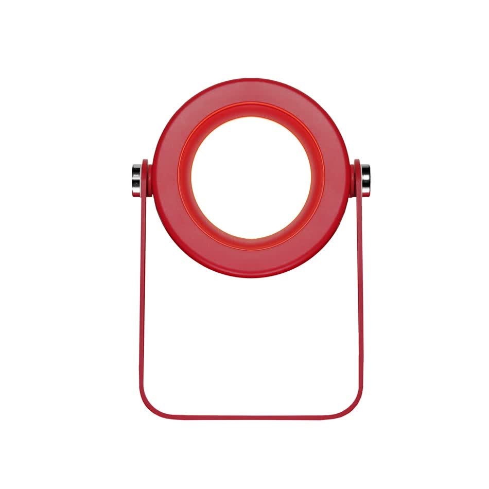 V888-ELOSUNG15656-214935-00 Red Transformable Lantern Desk Lamp with USB Rechargeable Battery - Touch Control, 3 Brightness Levels, 0.3W - Image 1