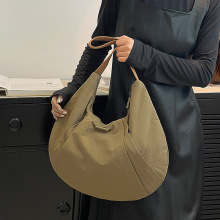 V888-ELOSUNG15739-215643-01 Black Waterproof Nylon Lightweight Tote Shoulder Bag - Stylish and Spacious for Daily Commute and Outdoor Activities - Image 1