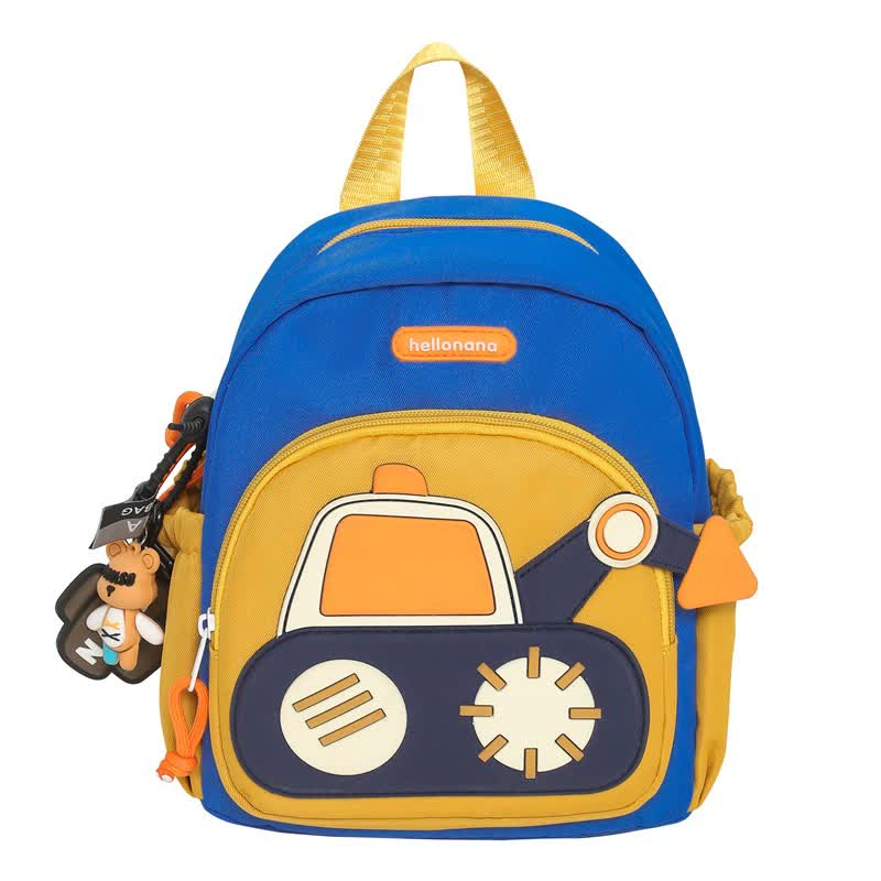 V888-ELOSUNG16149-215362-00 Blue-yellow Kids' Cartoon Backpack - Adorable Excavator Design with Spacious Compartments - Image 1