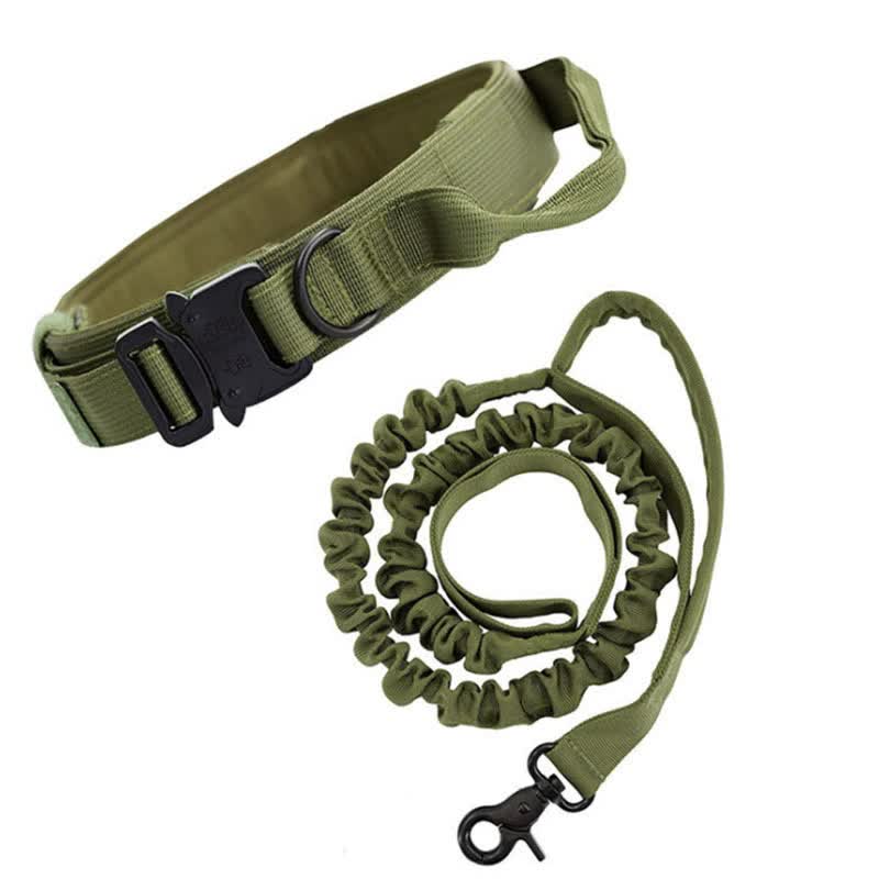 V888-ELOSUNG16191-215012-00 M Green Hands-Free Dog Leash with Adjustable Waist Belt - Shock Absorbing Bungee Lead - Image 1