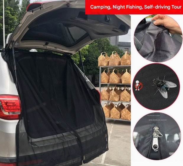V888-ELOSUNG16204-215089-00 M Magnetic Car Tailgate Mosquito Net - Camping and Outdoor Bug Screen - Image 1