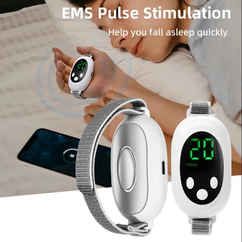 V888-ELOSUNG16350-215854-00 White EMS Sleep Aid Device with Pulse Stimulation - Portable Adjustable Sleep Support Bracelet - Image 1