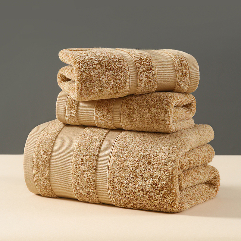 V888-ELOSUNG16791-223356-00 Curry Luxury 3-Piece 100% Cotton Towel Set - Bath, Hand & Face Towels - Image 1