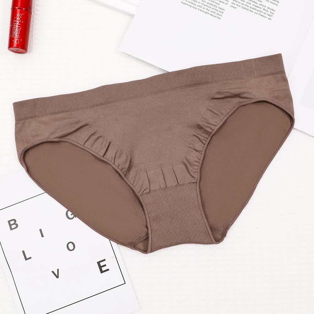V888-ELOSUNG16928-225007-00 S Coffee 3-Pack Seamless Stretch Bikini Panties - Soft & Breathable Women's Underwear - Image 1