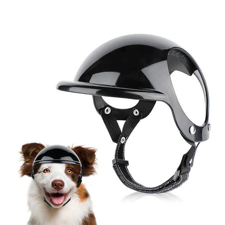 V888-ELOSUNG17318-215525-00 Size S Black Pet Safety Helmet – Stylish Protective Headgear for Dogs - Image 1