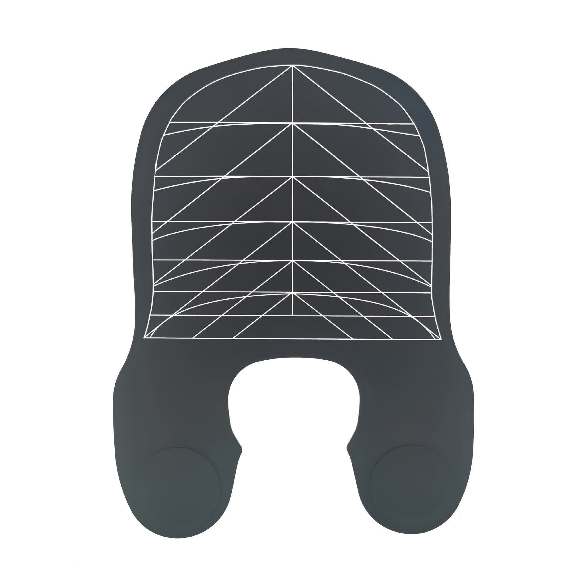 V888-ELOSUNG18074-202503051037-00 Black Striped Silicone Hairdressing Cape - Extended Oversized Shoulder Pad for Hair Dyeing and Perming - Image 1