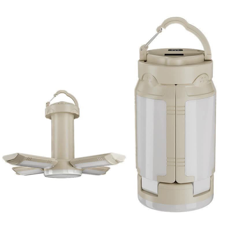 V888-ELOSUNG18106-202503211813-00 White Foldable LED Camping Lantern with 6 Modes & Type-C Output - 48LED, IPX4 Waterproof, 3 Styles - Image 1