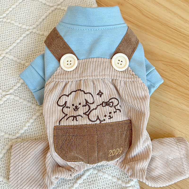 V888-ELOSUNG19813-202503141142-00 S Cute Little Backless Trousers Cute Four-Legged Dog Clothes - Spring/Summer Pet Outfit, Soft & Breathable - Image 1