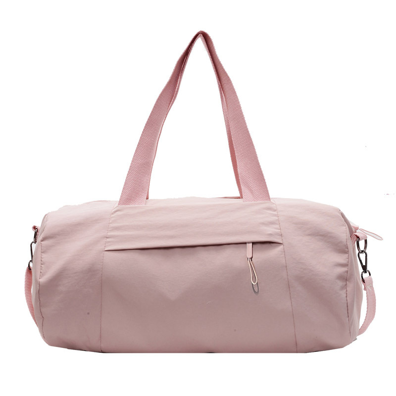 V888-ELOSUNG19862-202503181115-00 Pink Candy-Colored Women's Gym Duffel Bag - Large Capacity Cylindrical Travel Tote with Handles - Image 1