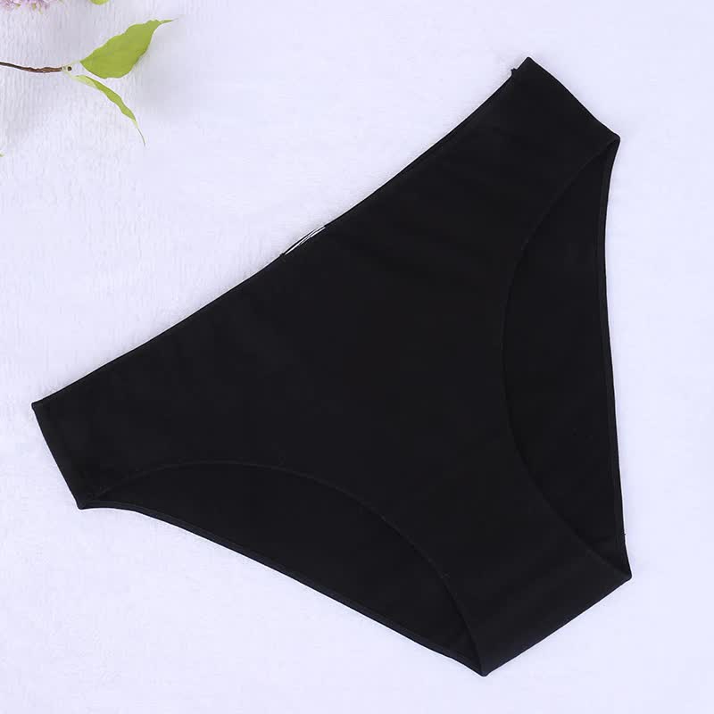 V888-ELOSUNG20162-224783-00 4 pcs Black High-Waisted Cotton Bikini Briefs for Women, Slim Fit & Comfortable XL Size - Image 1