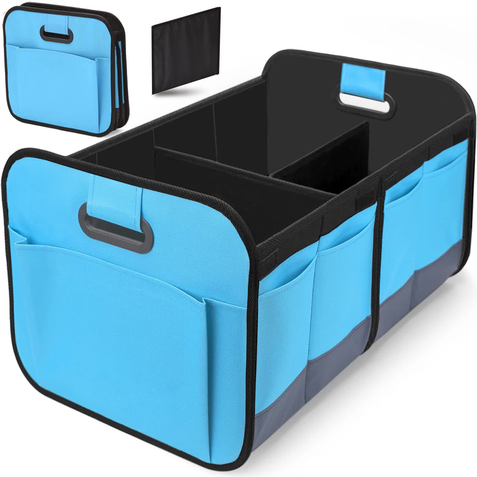 V888-ELOSUNG20374-226748-00 Foldable Fabric Car Trunk Organizer - Collapsible Storage Box for Vehicle Organization 60x37x31cm - Image 1