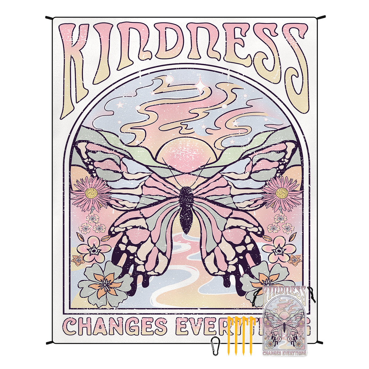 V888-ELOSUNG21238-202502241446-00 Style STD-001-29 Colorful Quick Dry Beach Mat Sand Proof Waterproof Outdoor Picnic Blanket - Compact & Lightweight - Image 1