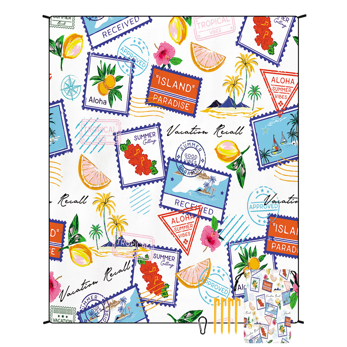 V888-ELOSUNG21258-202502241521-00 Style STD-001-49 Colorful Quick Dry Beach Mat Sand Proof Waterproof Outdoor Picnic Blanket - Compact & Lightweight - Image 1