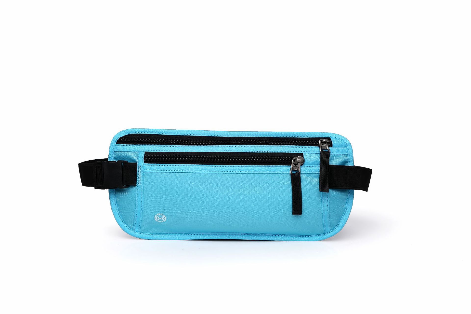 V888-ELOSUNG21409-202502271205-00 Light Blue Nylon Travel Waist Pack - Waterproof, RFID Blocking, Lightweight - Image 1