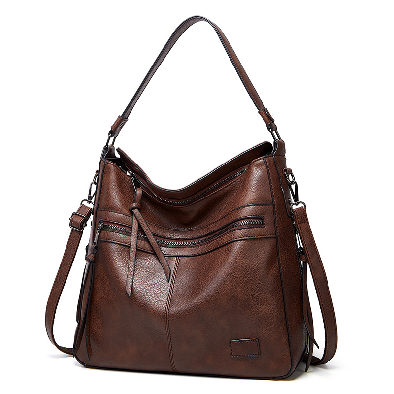 V888-ELOSUNG21415-202502271140-00 Coffee Spacious & Stylish PU Leather Tote Bag - Versatile Shoulder/Crossbody - Image 1