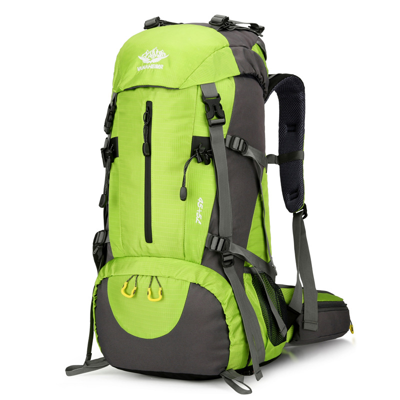 V888-ELOSUNG21545-202503041234-00 Green High-Capacity Nylon Hiking Backpack - Durable, Multi-Functional Outdoor Travel Pack - Image 1