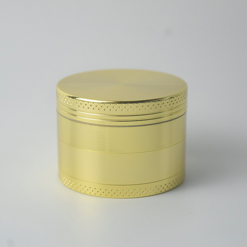 V888-ELOSUNG21648-202503071351-00 Gold Premium 4-Layer Zinc Alloy Herb Grinder - Magnetic Lid & Fine Grinding, 63mm, 162g - Image 1