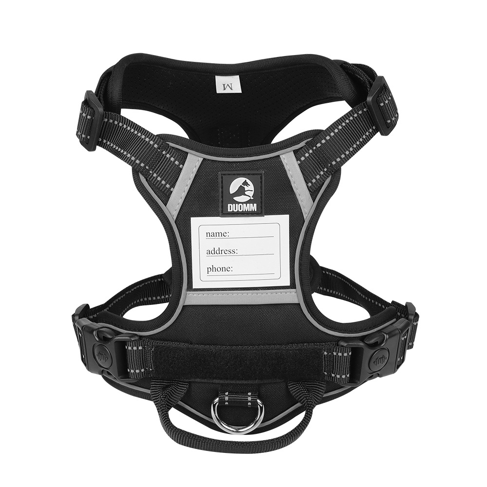 V888-ELOSUNG21881-202503131521-00 Size M Black Reflective No-Pull Dog Harness - Adjustable & Durable for Large Breeds, Anti-Escape Design - Image 1