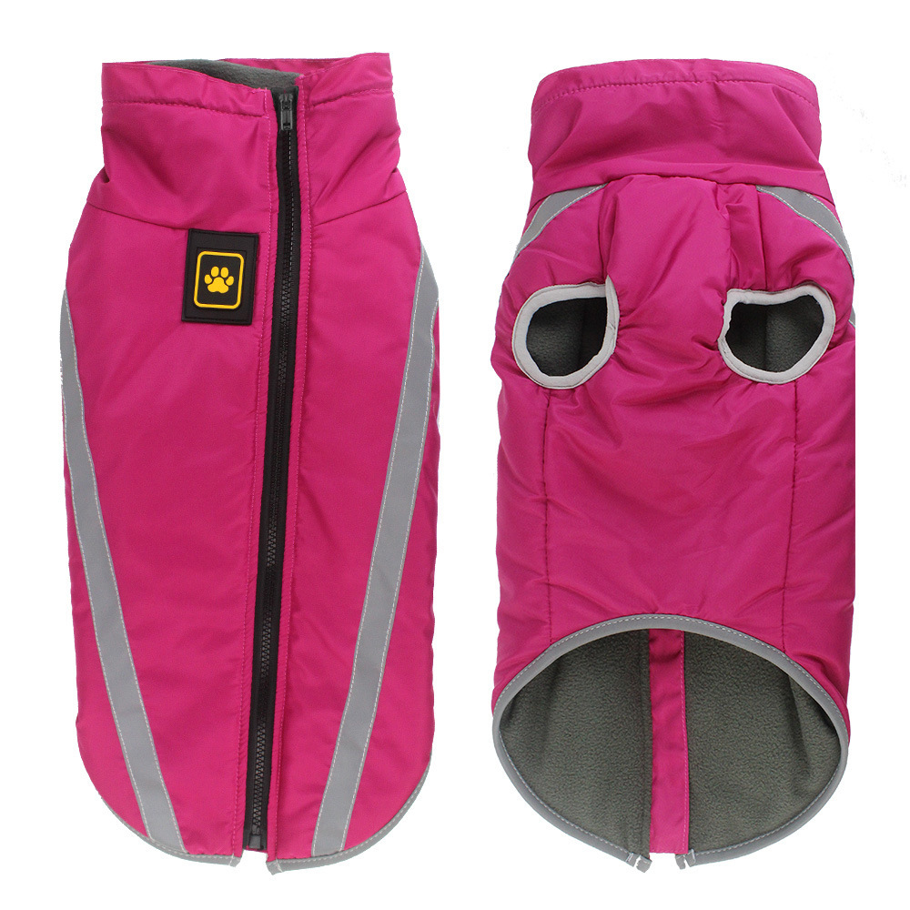 V888-ELOSUNG21910-202503131526-00 Size 6XL Pink Reflective Winter Dog Jacket - Warm & Waterproof Outdoor Coat for Large Breeds - Image 1