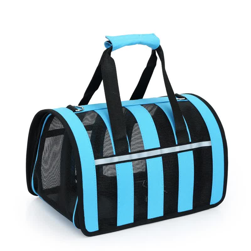 V888-ELOSUNG21995-202503181053-00 Size L Black And Blue Foldable Pet Carrier Bag - Lightweight, Breathable, and Spacious for All Seasons - Image 1