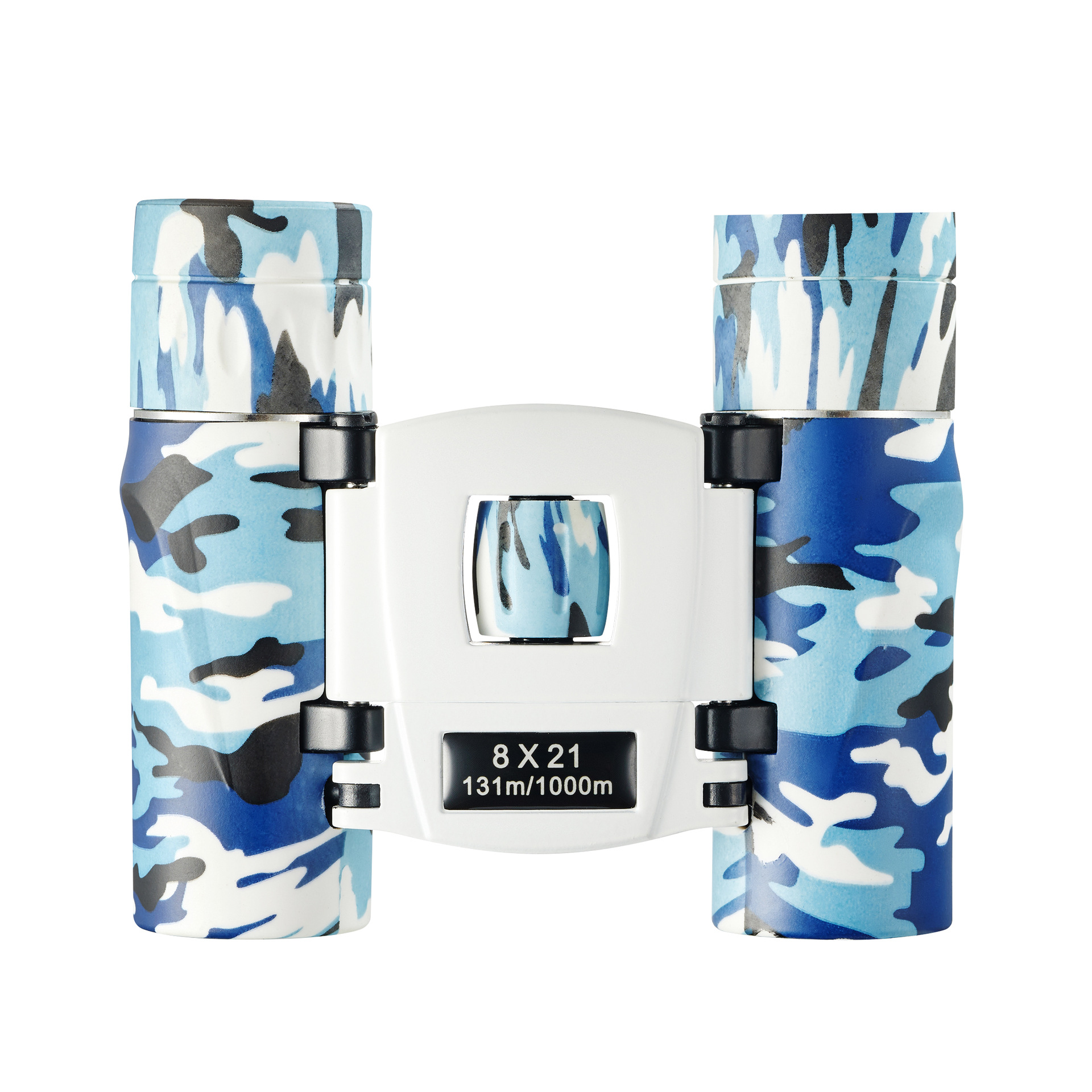 V888-ELOSUNG22440-202503251505-00 Blueish White Mini Pocket Binoculars - 8x21 High Power Colorful Binoculars for Kids - Image 1