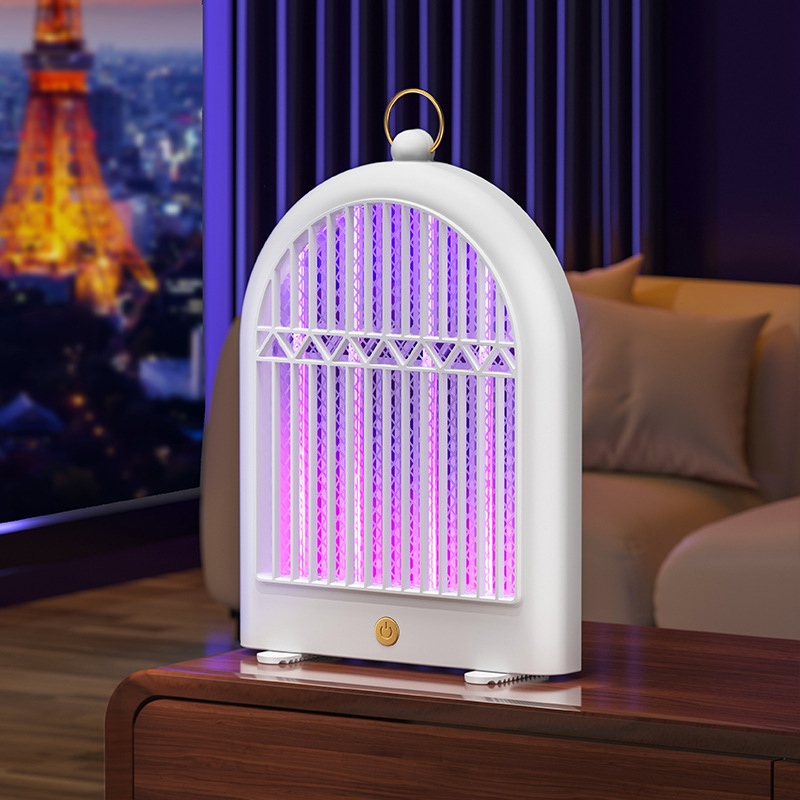 V888-ELOSUNG22709-202504011909-00 White (Plug-in) USB Mosquito Killer Lamp - Electric Bug Zapper, Wall-Mounted/Standing, Silent - Image 1