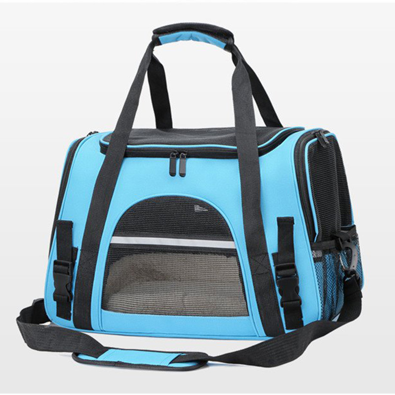 V888-ELOSUNG22797-202504031720-00 Portable Pet Bag for Small Dogs and Cats - Light blue Travel Tote with Pet Mat (44x25x28cm) - Image 1