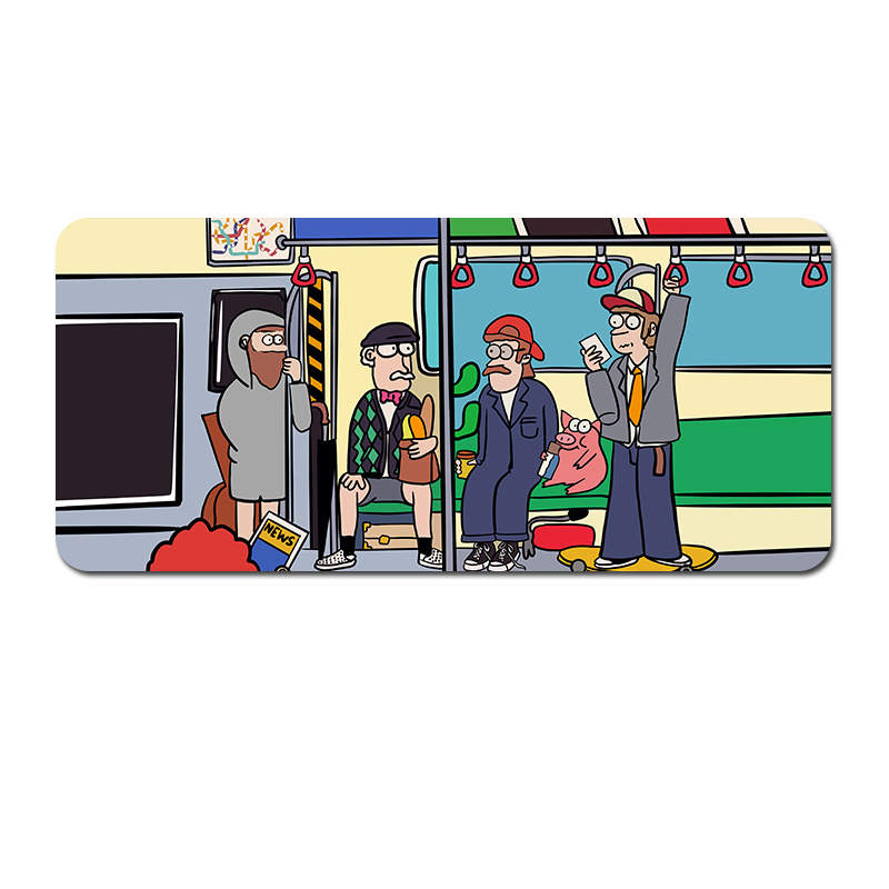 V888-ELOSUNG22915-202504141426-00 Oversized Cartoon Desk Pad - 80x30x0.4cmcm Mouse Mat, Non-Slip Base (Style 4) - Image 1