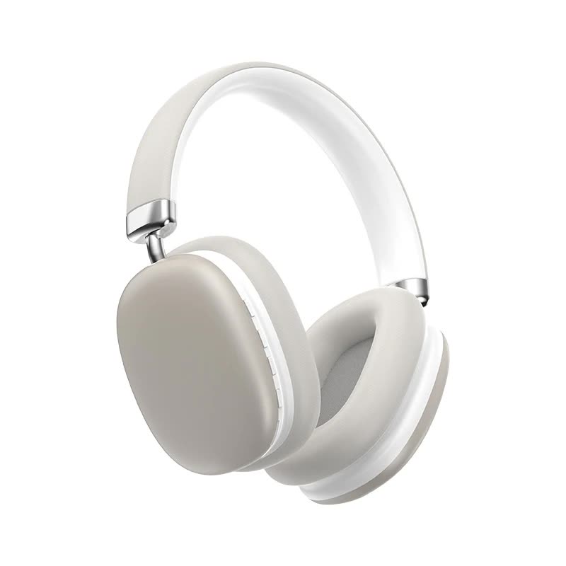V888-ELOSUNG23014-202503211712-00 Beige Wireless Bluetooth Headphones - Over-Ear, Deep Bass, Foldable, Long Battery Life - Image 1
